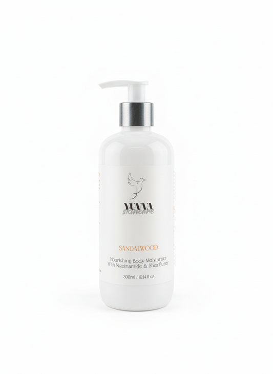 Nourishing Body Moisturiser with Niacinamide & Shea Butter | Sandalwood | 300ml
