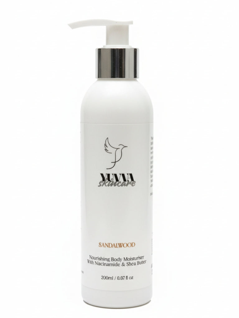 Nourishing Body Moisturiser with Niacinamide & Shea Butter | Sandalwood | 200ml