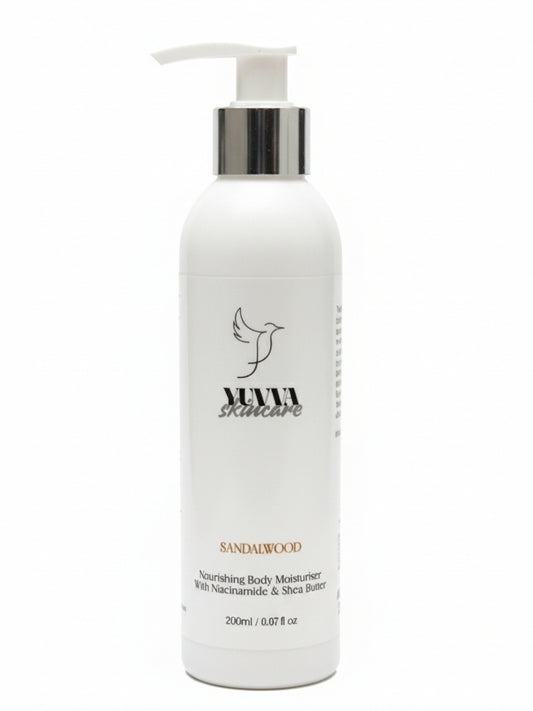 Nourishing Body Moisturiser with Niacinamide & Shea Butter | Sandalwood | 200ml