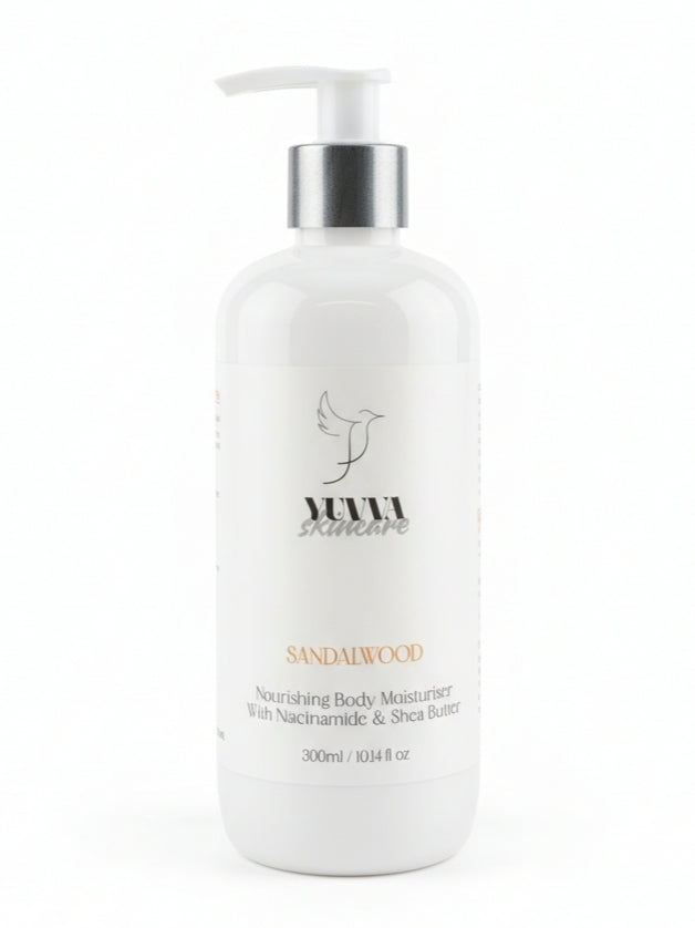 Nourishing Body Moisturiser with Niacinamide & Shea Butter | Sandalwood | 300ml