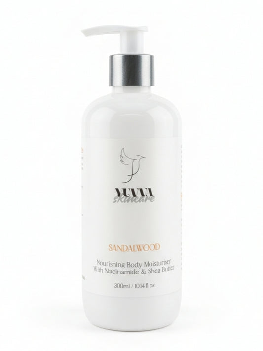 Nourishing Body Moisturiser with Niacinamide & Shea Butter | Sandalwood | 300ml
