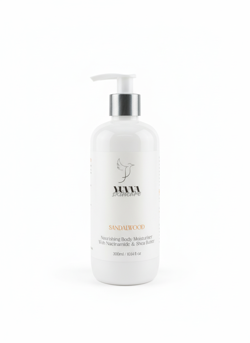 Nourishing Body Moisturiser with Niacinamide & Shea Butter | Sandalwood | 300ml